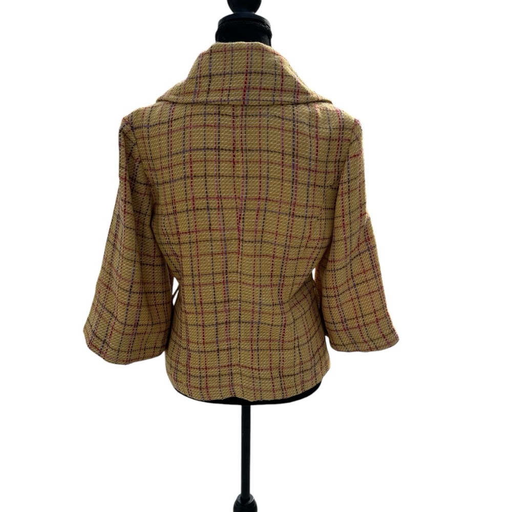 Tulle Anthropologie Yellow Tweed Jacket Large - Picture 2 of 6